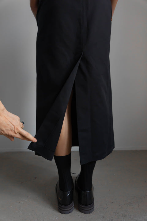 Skjørt - Straight Fit Trouser Skirt Black