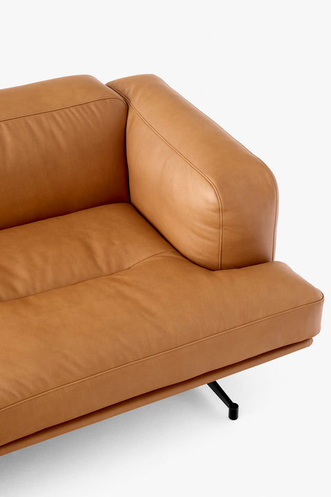 Sofa - Inland AV22, Noble Aniline Leather Cognac/Warm Black base