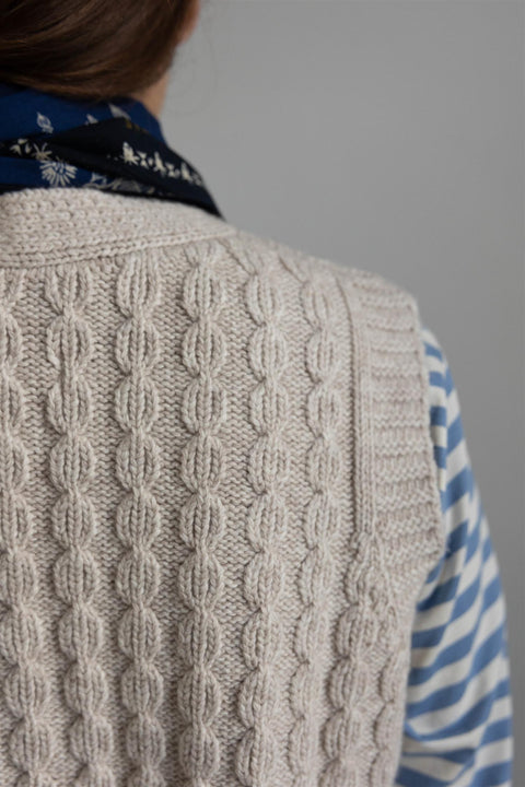 Vest - Textured Knitted Waistcoat