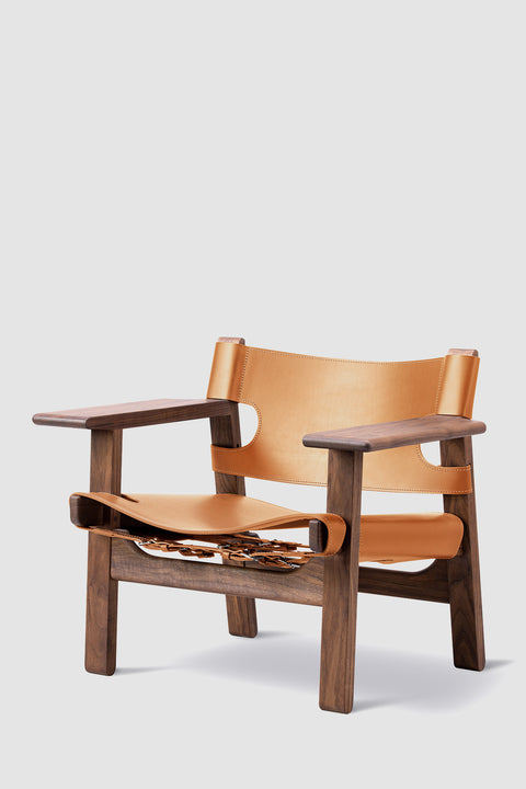 Loungestol - Spanish Chair 2226 Oljet Valnøtt/Cognac Lær