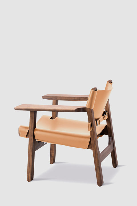Loungestol - Spanish Chair 2226 Oljet Valnøtt/Natur Lær
