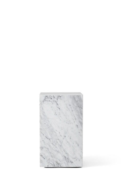 Sidebord - Plinth Tall 30x30xh51cm White Marble