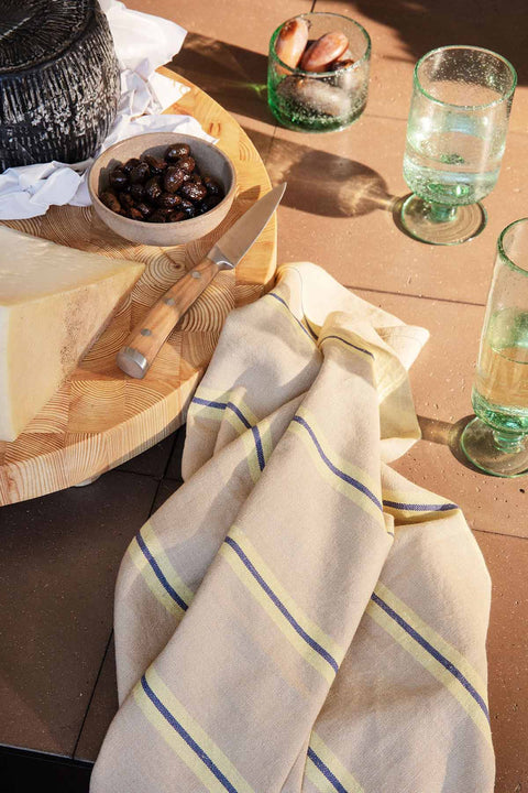 Kjøkkenhåndkle - Hale Tea Towel Oyster/Lemon/Bright Blue