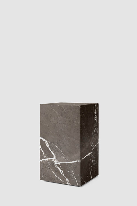 Sidebord - Plinth Tall 30x30xh51 Grey Kendzo Marble