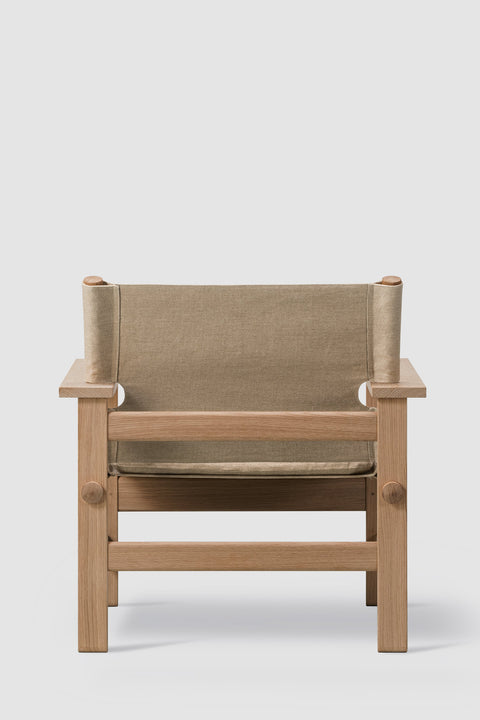 Loungestol - The Canvas Chair 2031 Eik Lys Oljet/Naturfarget Canvas Inkl. Pute