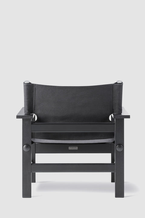 Loungestol - The Canvas Chair 2031 Sortlakkert Eik / Sort Canvas