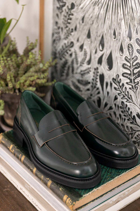 Loafers - Heeled Townee Green