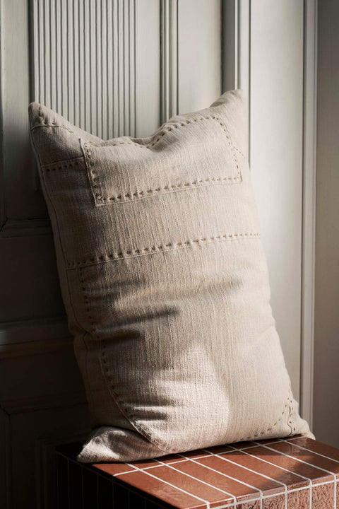 Putetrekk | Darn Cushion Cover Rectangular 40x60cm Natural