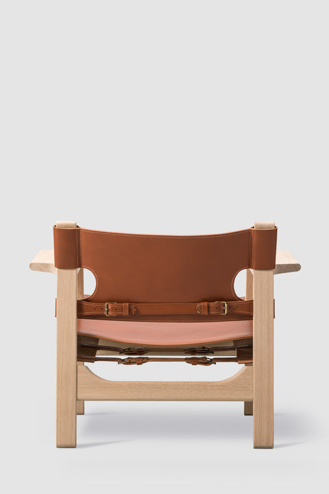 Loungestol - Spanish Chair 2226 Såpet Eik/Cognac Lær