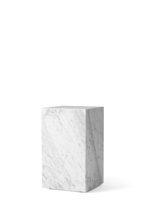 Sidebord - Plinth Tall 30x30xh51cm White Marble