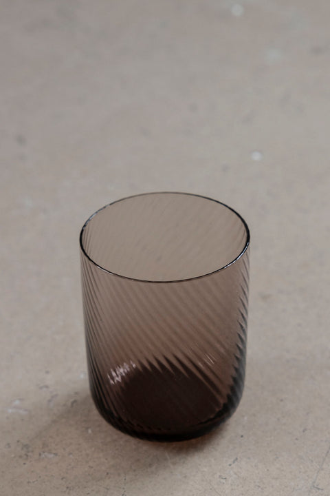 Drikkeglass - Tumbler Texture Brown Swirl