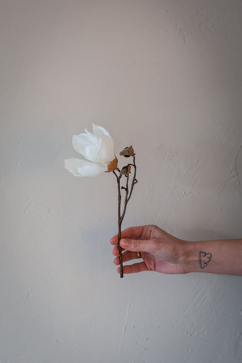 Blomst - Magnolia H30cm Hvit