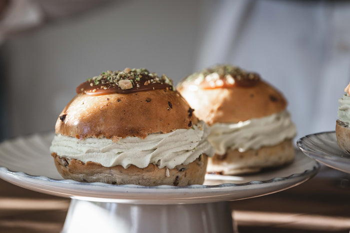 Fastelavnsboller med pistasj