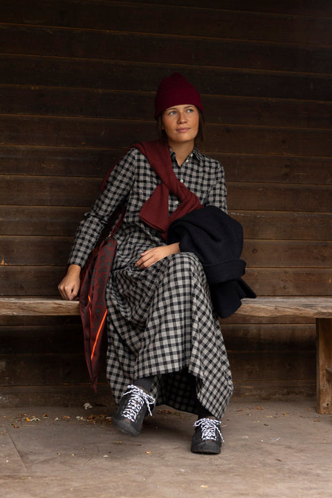 Skjorte - Ollie Binding Check Black/Ecru