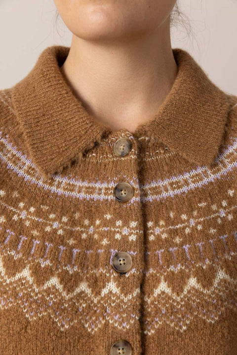 Cardigan - Cloud Chalet Cardigan Almond Combo