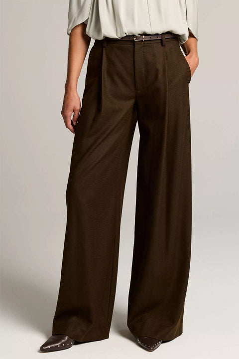 Bukse - Camille Mid Waist Soft Flannel Pinewood