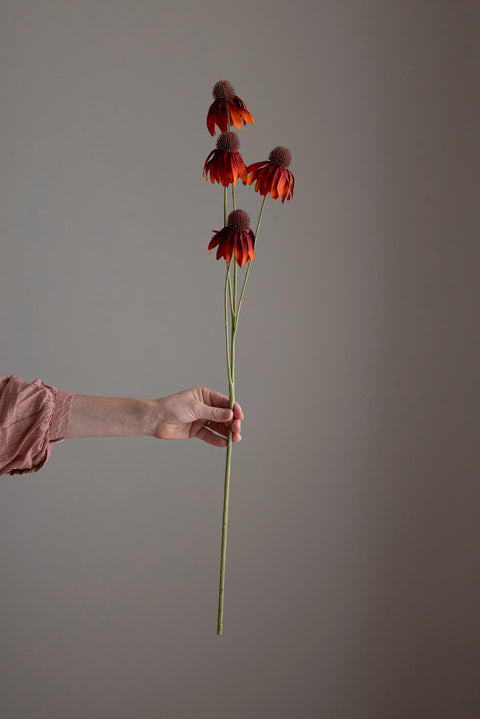 Blomst - Solhatt H80cm Oransje