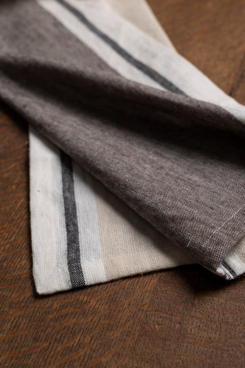 Kjøkkenhåndkle - Lin/Bomull Natur/Brun