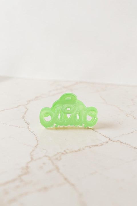 Hårklype - Love Claw 5cm Lime
