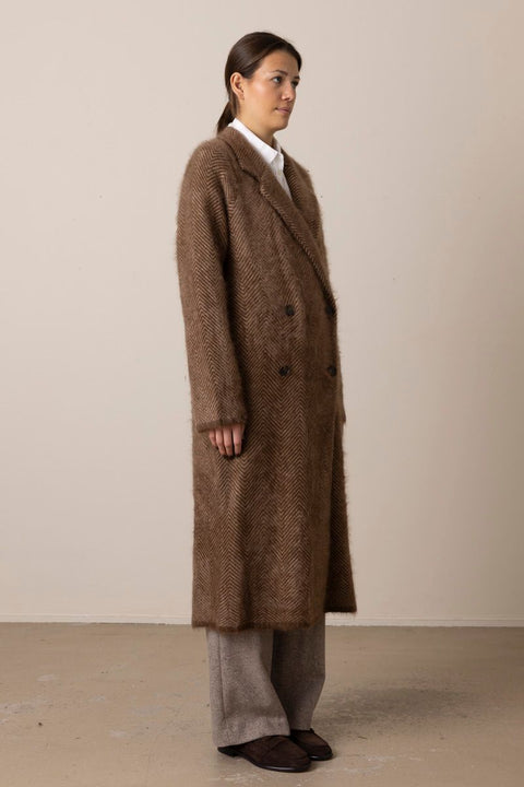Jakke - Grizzly Double Breasted Coat Chestnut/Taupe