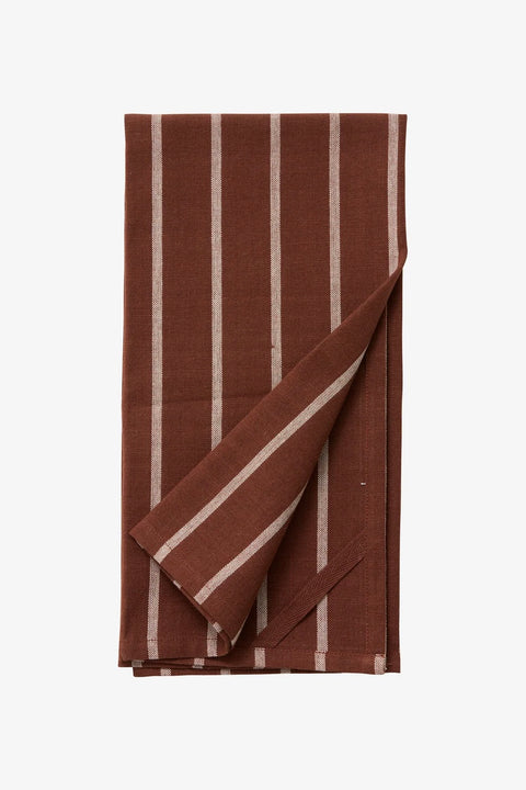 Kjøkkenhåndkle - Kinu Bordeaux/Beige