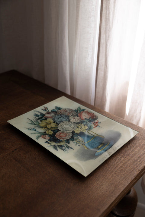 Glassfat - Decoupage Summer Flowers