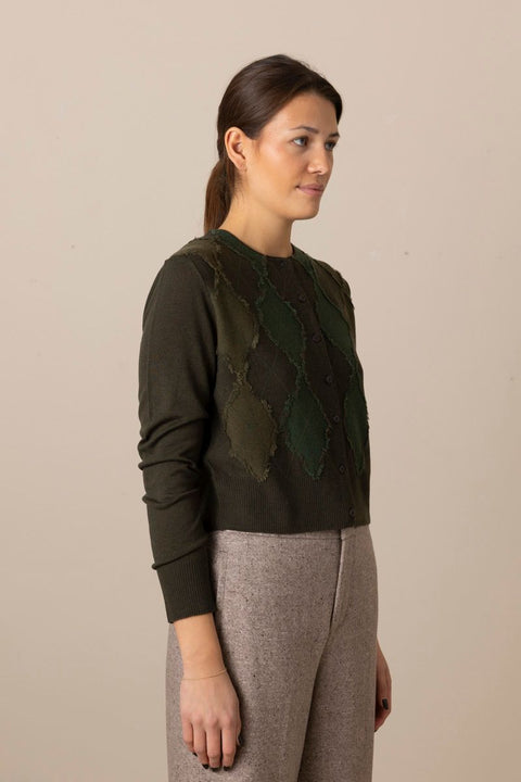 Cardigan - Argyle Herba Forest Verde