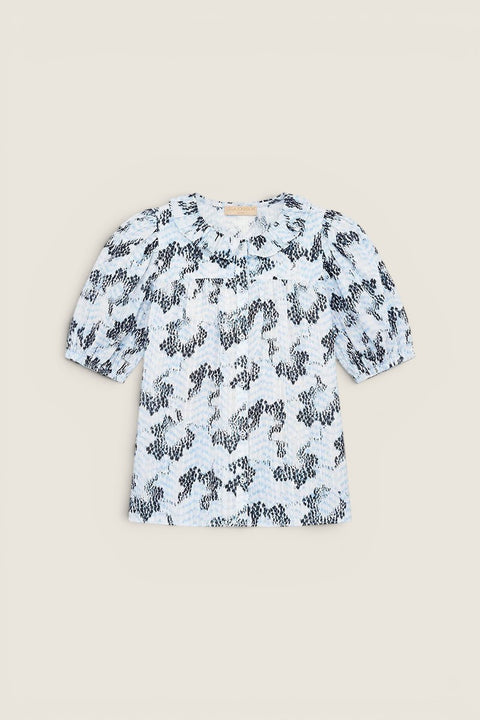 Topp - Amaria SS Cotton Tóp Ciel