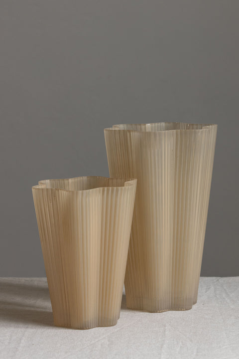 Vase - Glass H20cm Beige