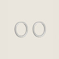 Øredobber - Slim Hoop M Silver