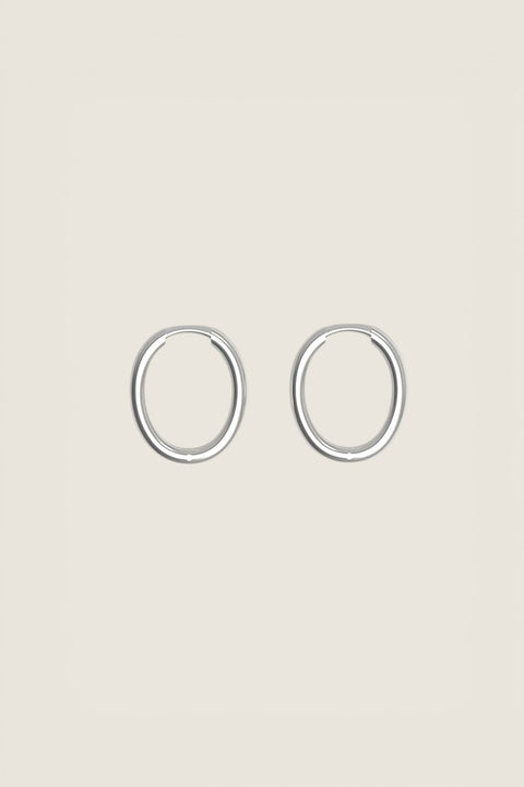 Øredobber - Slim Hoop M Silver