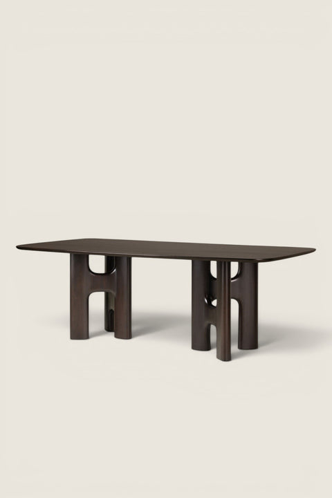 Spisebord - Flow Dining Table 220cm Mahogany Rose Brown