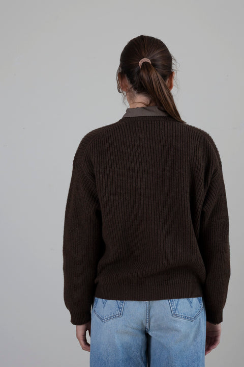 Cardigan - Bine Dark Brown
