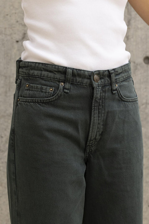 Jeans - Logan Wide Green Stone