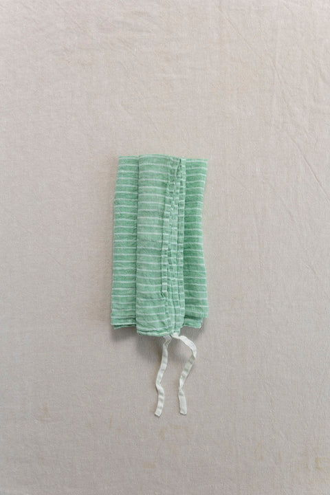 Kjøkkenhåndkle - Green Chambray Stripe