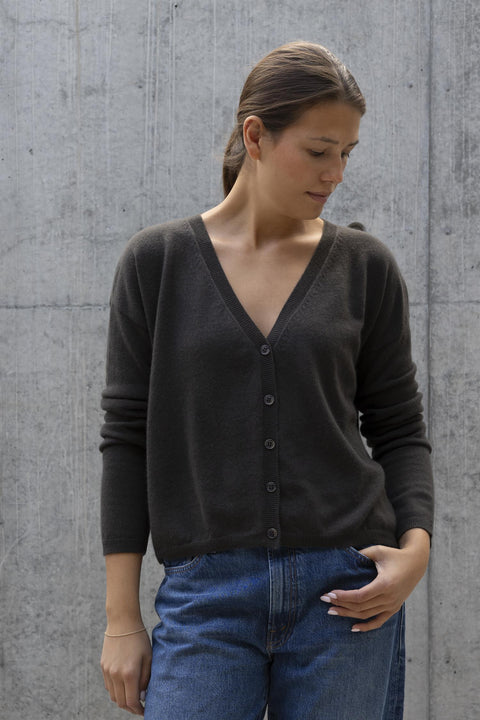 Cardigan - Abby Dark Fern