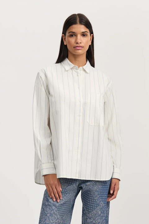 Skjorte - Lynette Shirt Champetra Mix French Blue