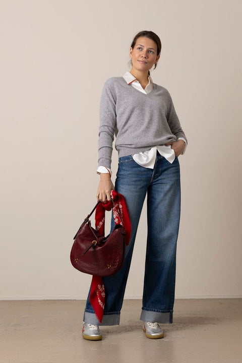 Genser - Weekend V-Neck Grey