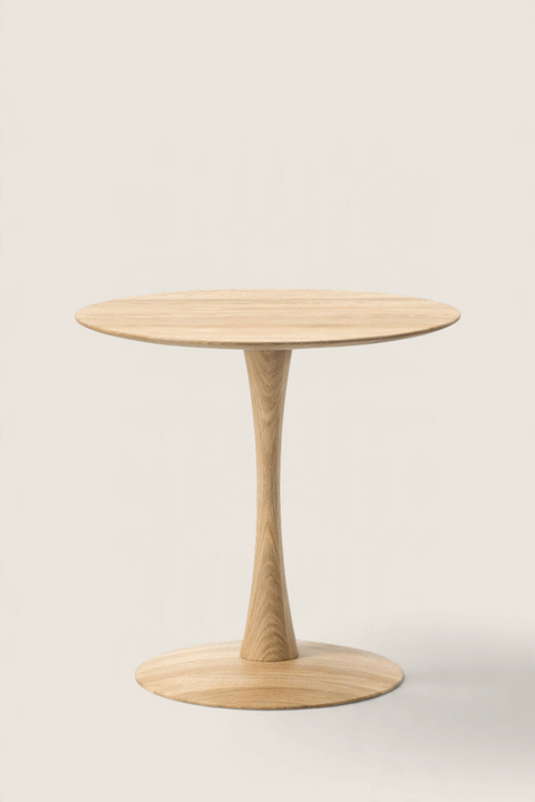 Spisebord - Trisse 5107 Dia75cm Såpet Eik