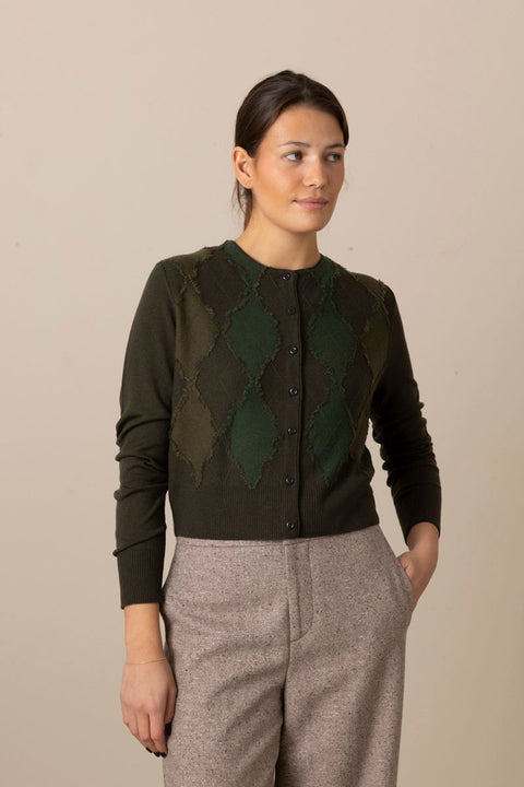 Cardigan - Argyle Herba Forest Verde