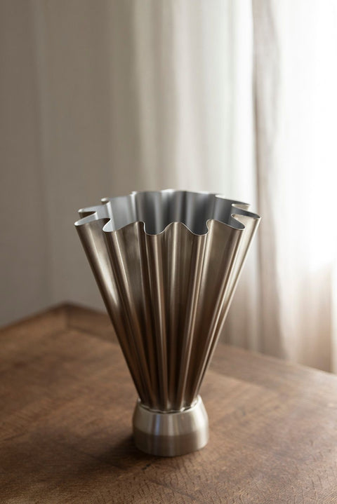 Vase - Flood L Brushed Silver