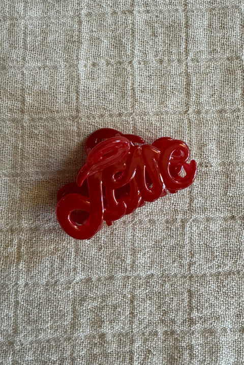 Hårklype - Love Claw 5cm Lipstick Red