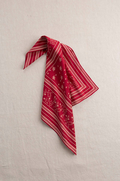 Skjerf - Classic Scarf Fiery Red/Light Cream