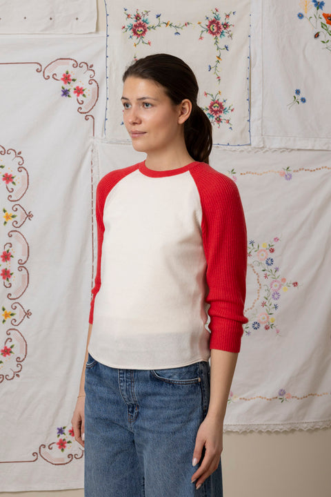 Genser - Baseball Tee Cream/Sorbet