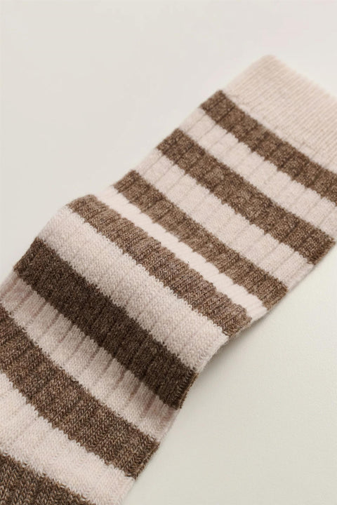 Sokker - Stripes Cashemere Mix Beige