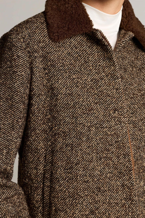 Jakke - Contrast Collar Boucle Walnut