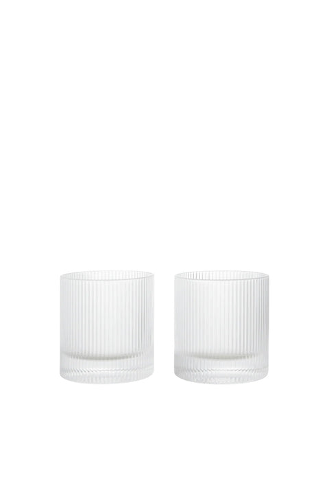 Glass - Ripple Tumbler 2pk Klar