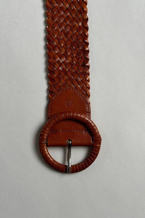 Belte - Wrapped Leather Circle Buckle Tan