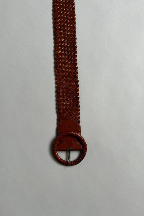 Belte - Wrapped Leather Circle Buckle Tan