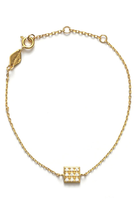 Armbånd - Nine Dots Gold Crystal